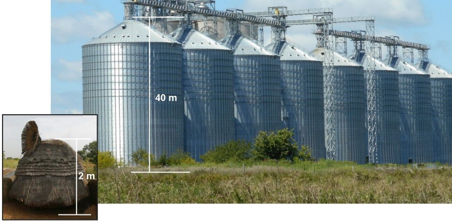 Grain silos, past and present