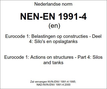 Voorblad NEN-EN 1991-4, Belastingen op silo's
